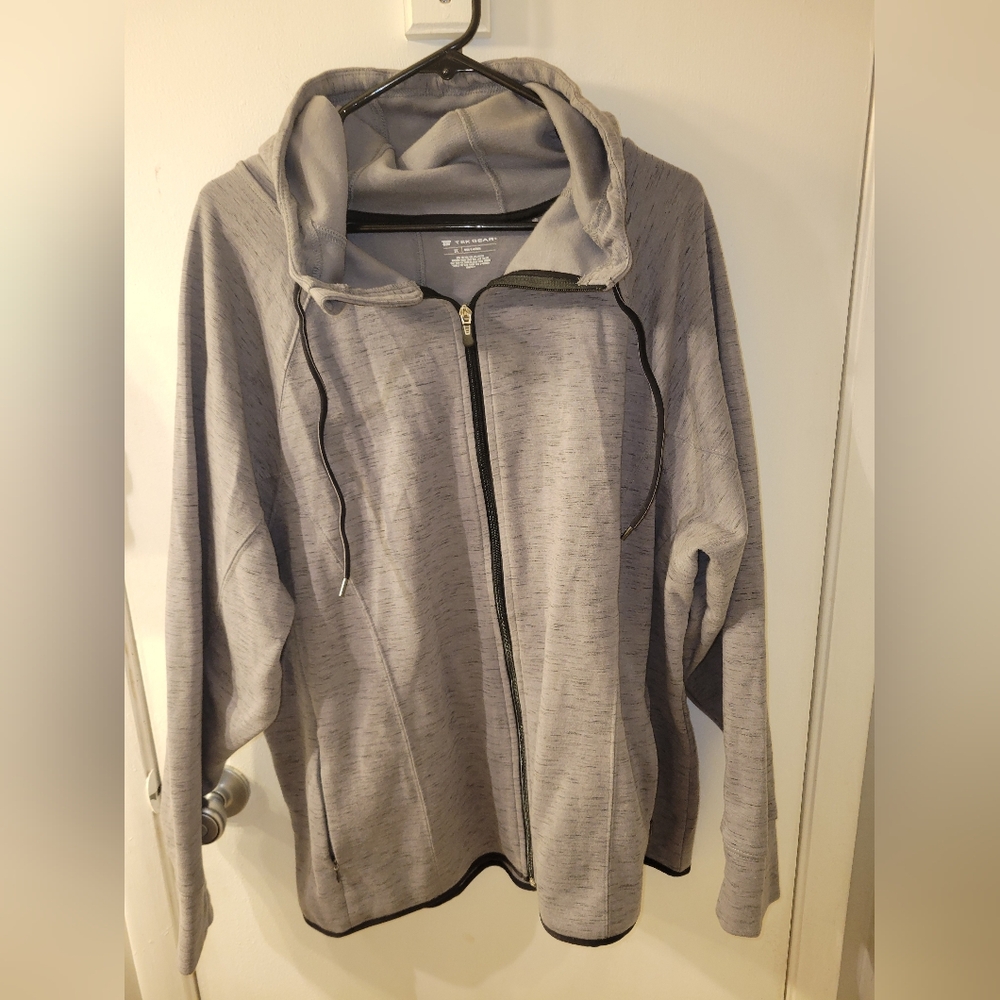 Women's Tek Gear Workout Gear Full Zip Jacket Sz 2XL Gray